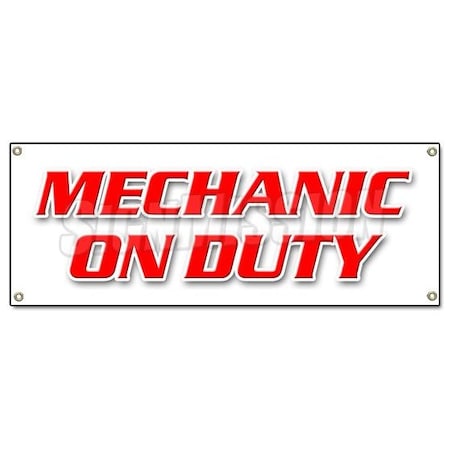 Signmission MECHANIC ON DUTY BANNER SIGN repair shop automotive mechanic tools maintenance B-Mechanic On Duty